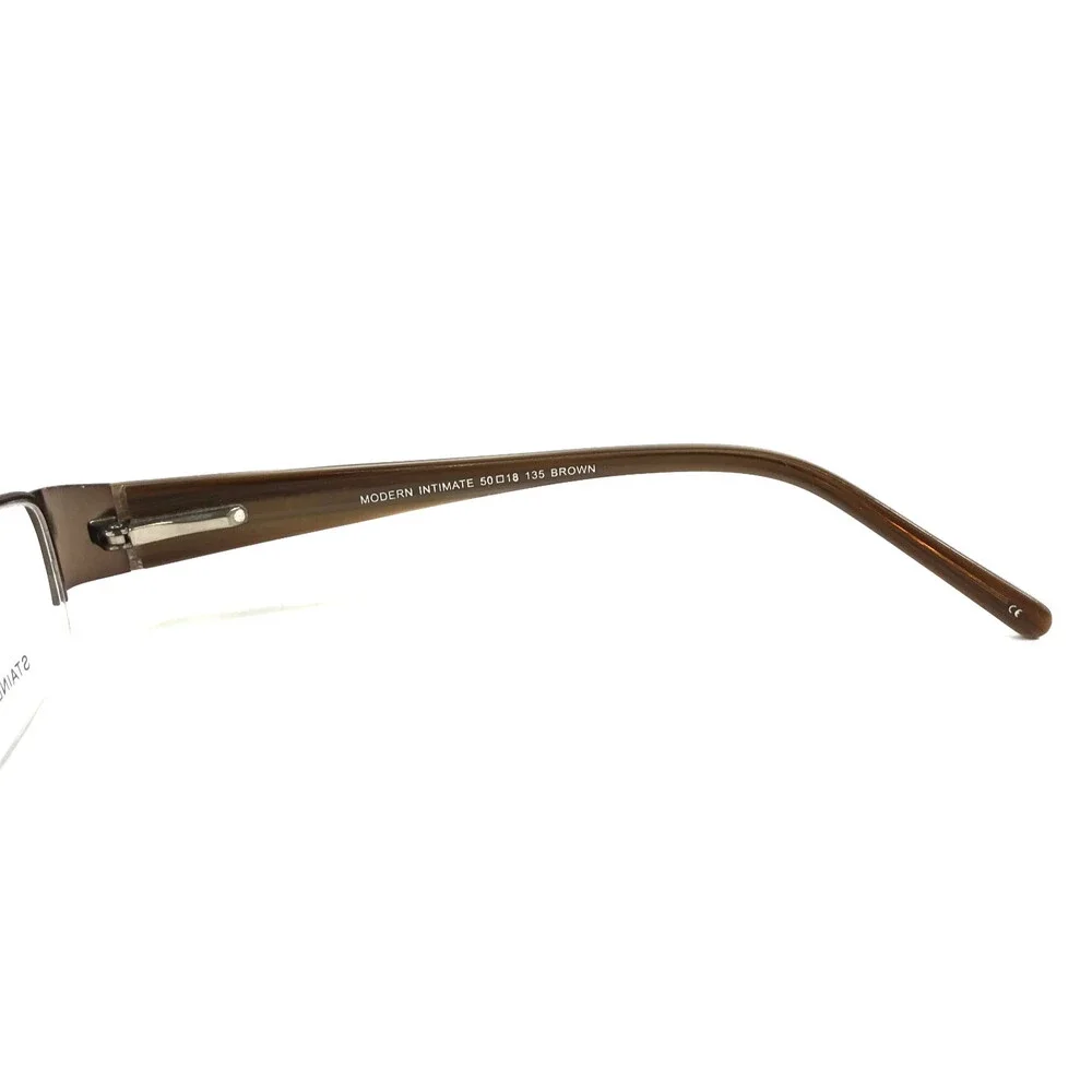 Genevieve Boutique Eyeglasses Frames MODERN INTIMATE BROWN Rectangle 50-18-135
